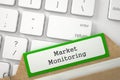 Folder Register with Market Monitoring. 3D. Royalty Free Stock Photo