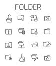 Folder related vector icon set.