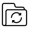 Folder reload line icon