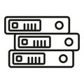 Folder report stack icon outline vector. Finance file Royalty Free Stock Photo