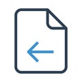 Folder reverse line icon