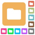 Folder rounded square flat icons Royalty Free Stock Photo