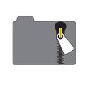 Folder with secret ptotected files zipper