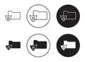 Folder security icon vector set on white background