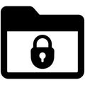 folder security Isolated Vector icon which can easily modify or edit Royalty Free Stock Photo