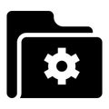 Folder setting glyphs icon