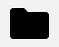 Folder Shape Outline Document Doc Paper Page File Computer Tech Archive Storage Save Icon Sign Symbol Graphic Illustration