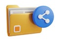 Folder with share icon symbol Royalty Free Stock Photo