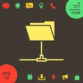 Folder sharing icon Royalty Free Stock Photo
