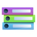 Folder stack icon, cartoon style Royalty Free Stock Photo