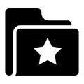 Folder star glyphs icon