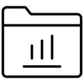 Folder statistics Isolated Vector icon which can easily modify or edit