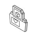 folder storage ugc isometric icon vector illustration