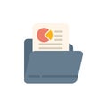 Folder storing business report with charts and data analysis