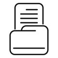 Folder storing important business documents icon