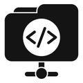 Folder system api icon simple vector. Gear hosting Royalty Free Stock Photo