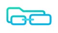 Folder System Chain Link Icon, vector design Generative AI Royalty Free Stock Photo