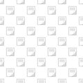 Folder with table excel icon, outline style Royalty Free Stock Photo