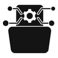Folder tech specification icon simple vector. Technical overview