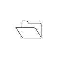 Folder thin line icon. folder Hand Drawn thin line icon Royalty Free Stock Photo