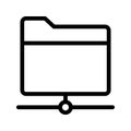 Folder thin line vector icon Royalty Free Stock Photo
