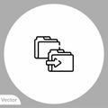 Folder transfer vector icon sign symbol Royalty Free Stock Photo