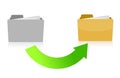 Folder transferring files concept illustration Royalty Free Stock Photo