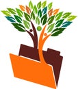 Folder tree couple logo