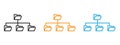 Folder tree icon Thin line illustration set