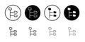 Folder tree icon Outline vector for web ui