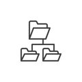Folder Tree line icon