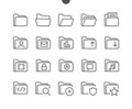 Folder UI Pixel Perfect Well-crafted Vector Thin Line Icons 48x48 Ready for 24x24 Grid for Web Graphics and Apps with Royalty Free Stock Photo
