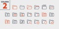 Folder UI Pixel Perfect Well-crafted Vector Thin Line Icons 48x48 Ready for 24x24 Grid for Web Graphics and Apps with Royalty Free Stock Photo