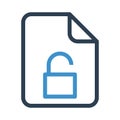 Folder unlock line icon Royalty Free Stock Photo