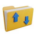 Folder with up and down arrows icon isolated on transparent background Royalty Free Stock Photo