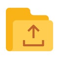 Folder upload color VECTOR icon Royalty Free Stock Photo