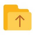 Folder upload vector flat icon Royalty Free Stock Photo
