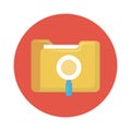 Folder vector flat color icon Royalty Free Stock Photo