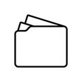 Folder Vector Icon. For the design of your website, application, logo, user interface. Vector sign in simple style Royalty Free Stock Photo