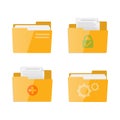 Folder Vector Icon.Flat style isolated vector illustration on white background.