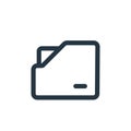folder vector icon isolated on white background. Outline, thin line folder icon for website design and mobile, app development. Royalty Free Stock Photo