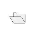 Folder thin line icon. folder Hand Drawn thin line icon Royalty Free Stock Photo