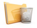 Folder and wastepaper basket