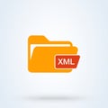 Folder xml file Simple vector modern icon design illustration Royalty Free Stock Photo