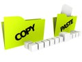 Folders: Copy and Paste Royalty Free Stock Photo