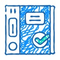 folders with documents compliance icon doodle illustration Royalty Free Stock Photo