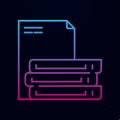 Folders with documents nolan icon. Simple thin line, outline vector of web icons for ui and ux, website or mobile application Royalty Free Stock Photo