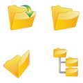 Folders Icon Set Illustration