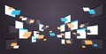 folders mail envelopes cloud internet data file icon documents browser window horizontal