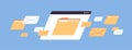 folders mail envelopes cloud internet data file icon documents browser window horizontal